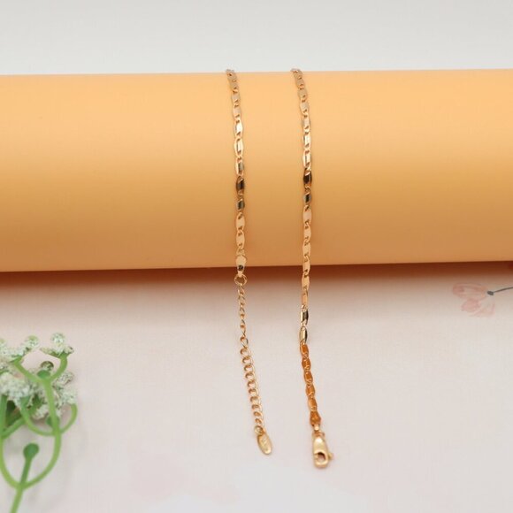 "Elegant Rose Gold Chain Necklace with Adjustable Extender, XPNL0195 - Picture 11 of 12